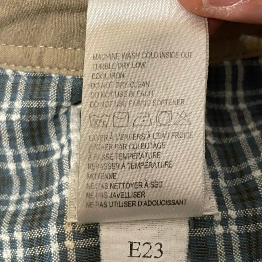 The North Face Men’s Plaid Seersucker Short Sleeve Button Down Shirt XL Gorpcore